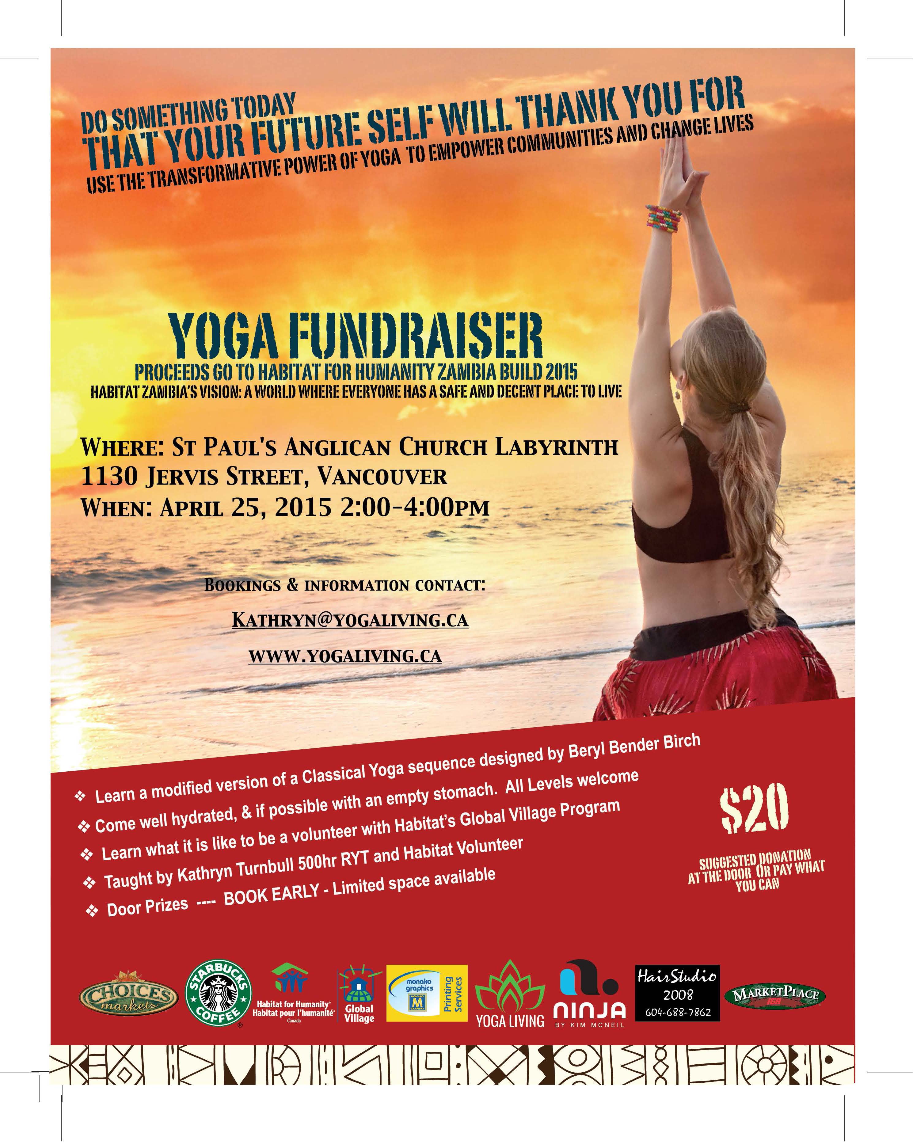 Yoga Fundraiser Transforming Lives Through Yoga 2015
